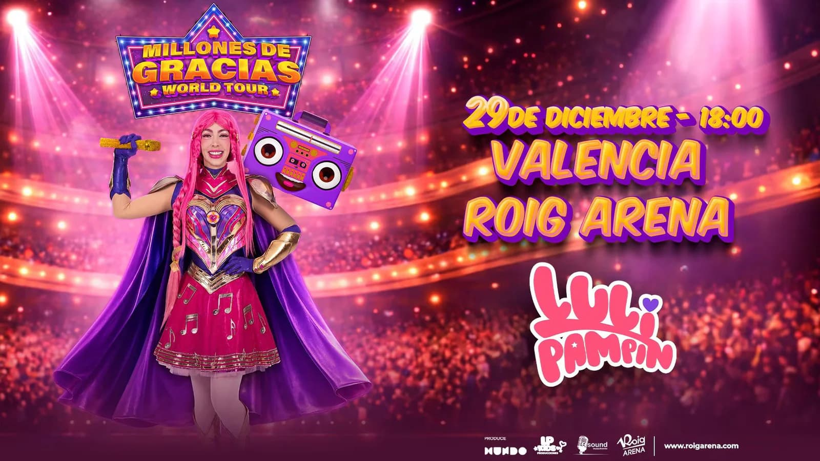 Luli Pampín presentará su “Millones de Gracias World Tour” el 29 de diciembre