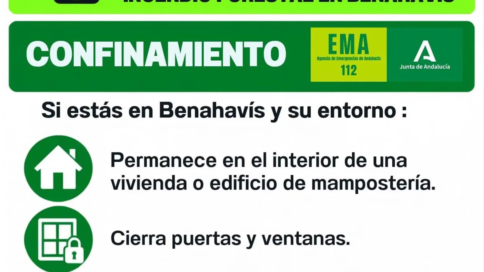 Incendio en Benahavís: activan un ES-Alert y confinan varias zonas