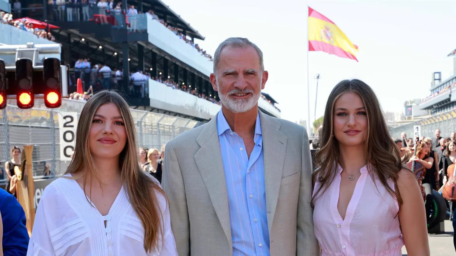 Felipe VI, Leonor y Sofía acompañaron el estreno de la Fórmula 1 en Madrid
