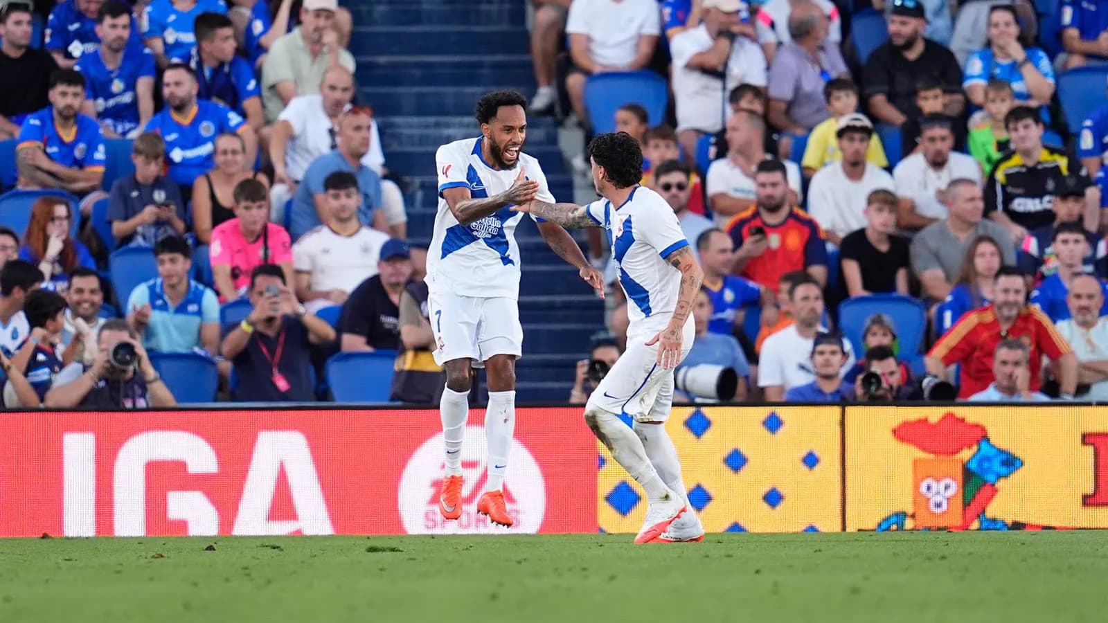Getafe y Deportivo empatan 1-1; Celta y Málaga siguen sin ganar
