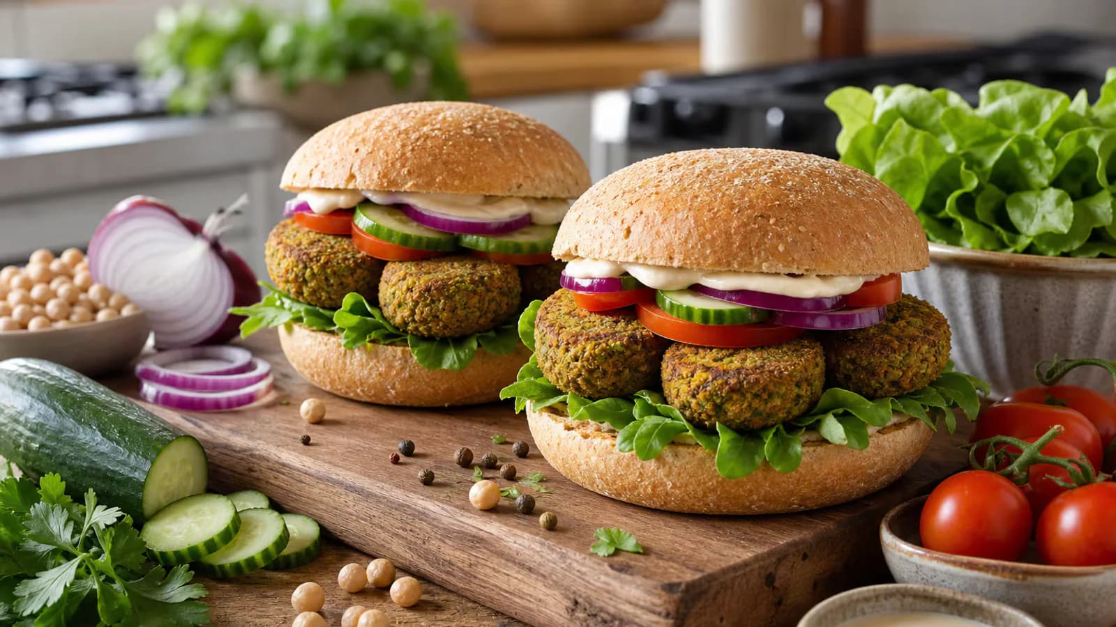 Hamburguesas de falafel: una receta rápida y sin carne
