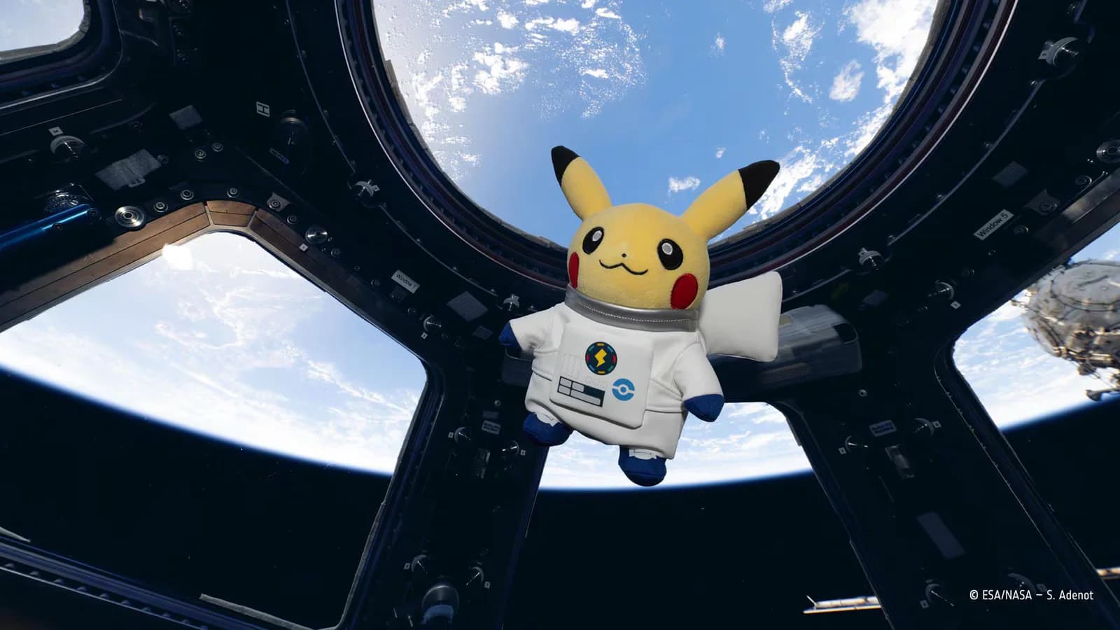 Un peluche de Pikachu viajó a la EEI en una misión de la ESA