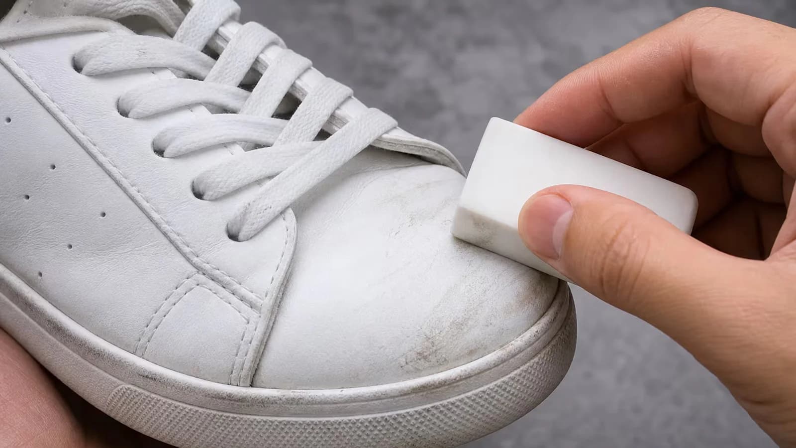 Cómo usar una goma blanca para quitar marcas superficiales del calzado