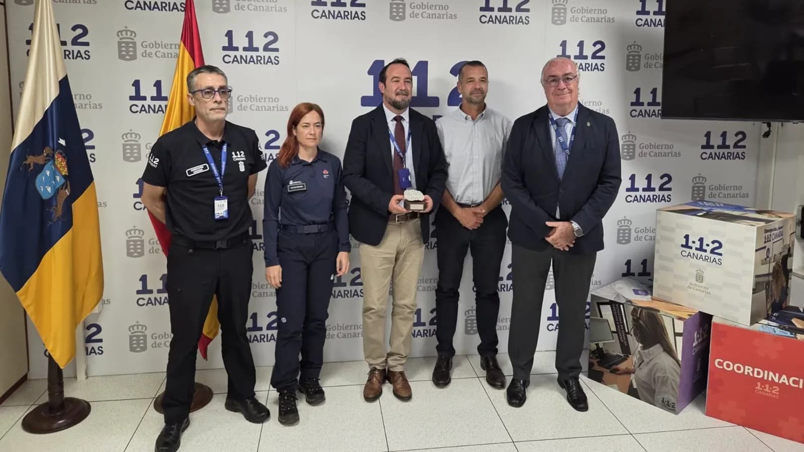 El 112 Canarias fue reconocido por la NASA por su aporte al programa Artemis