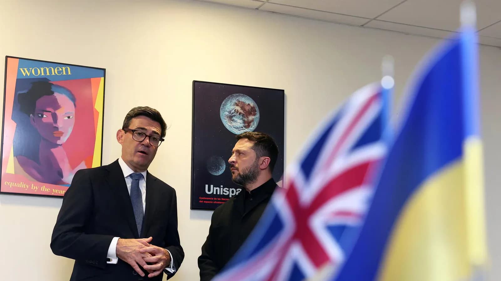 Zelenski agradeció a Burnham el apoyo militar británico