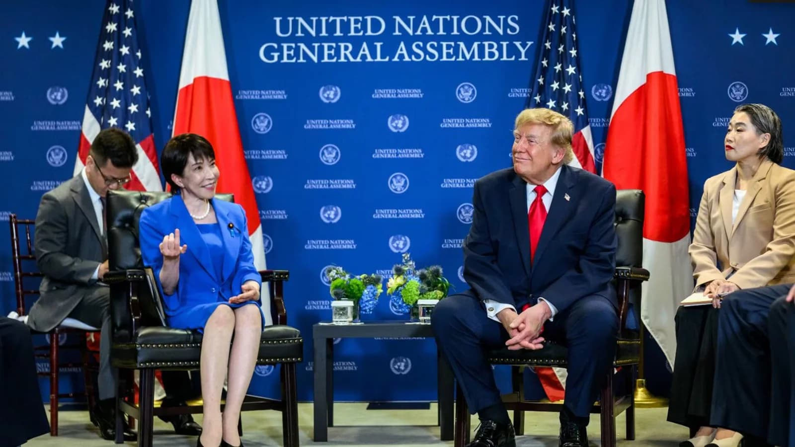 Trump y Takaichi analizaron la relación con China en Nueva York