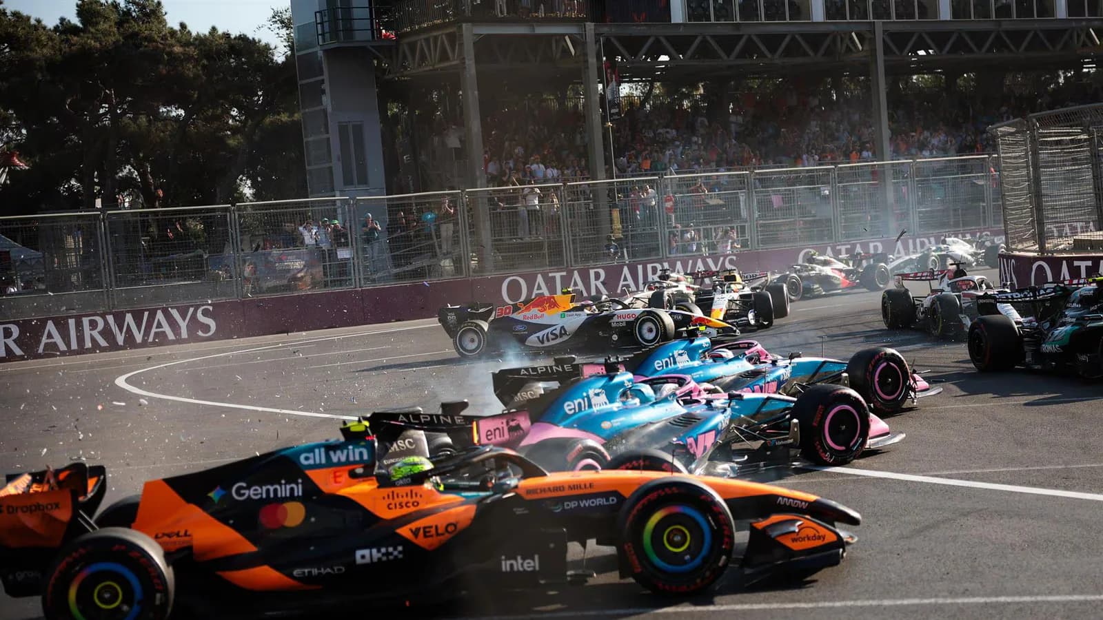 Lando Norris se disculpó con Franco Colapinto por sus críticas tras el choque en Bakú
