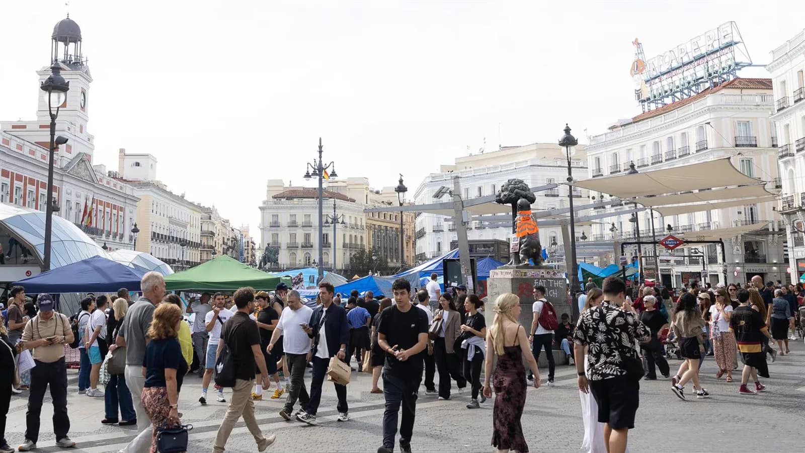 Ayuso recurrirá a la Justicia para desalojar la acampada de Puerta del Sol