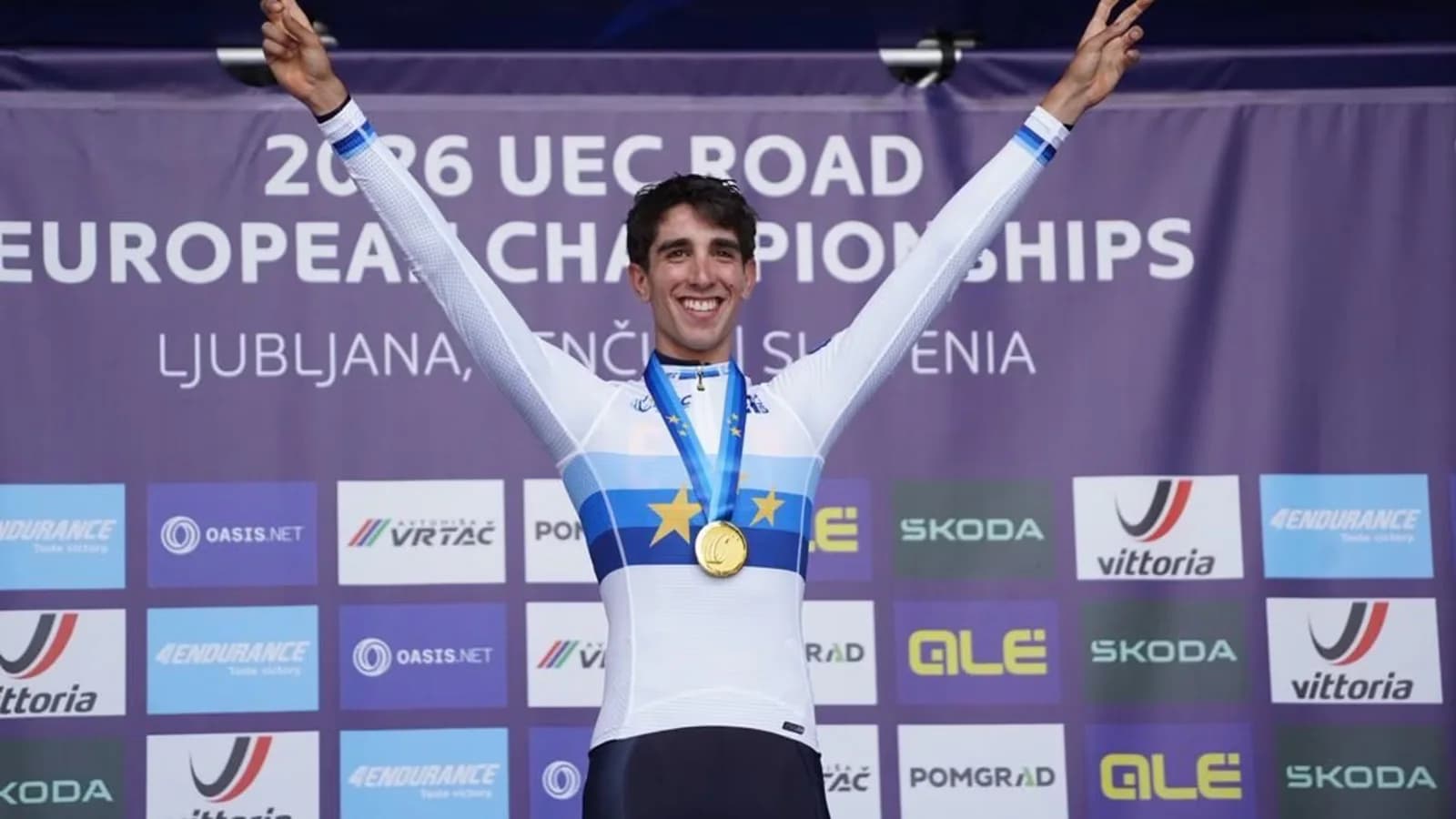 Héctor Álvarez ganó el Europeo Sub-23 de ruta con una fuga en solitario