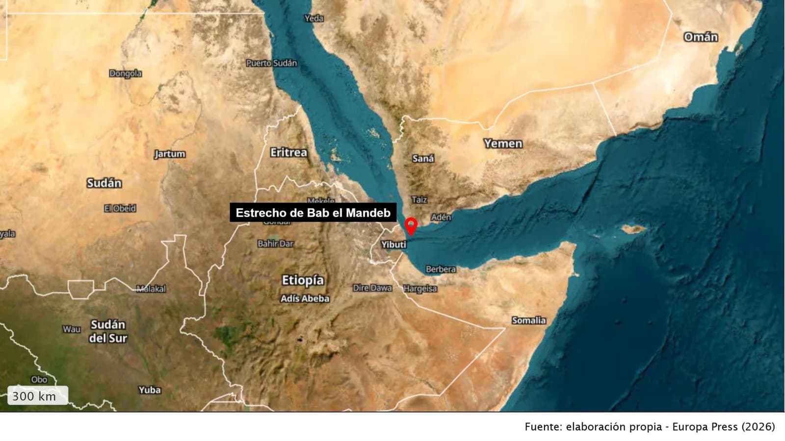 Un petrolero reportó varias explosiones cerca del buque en Bab el Mandeb