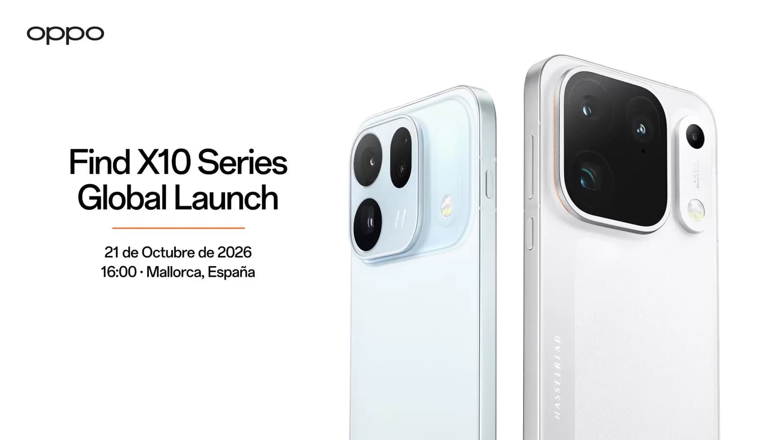 OPPO presentará la serie Find X10 el 21 de octubre en Mallorca