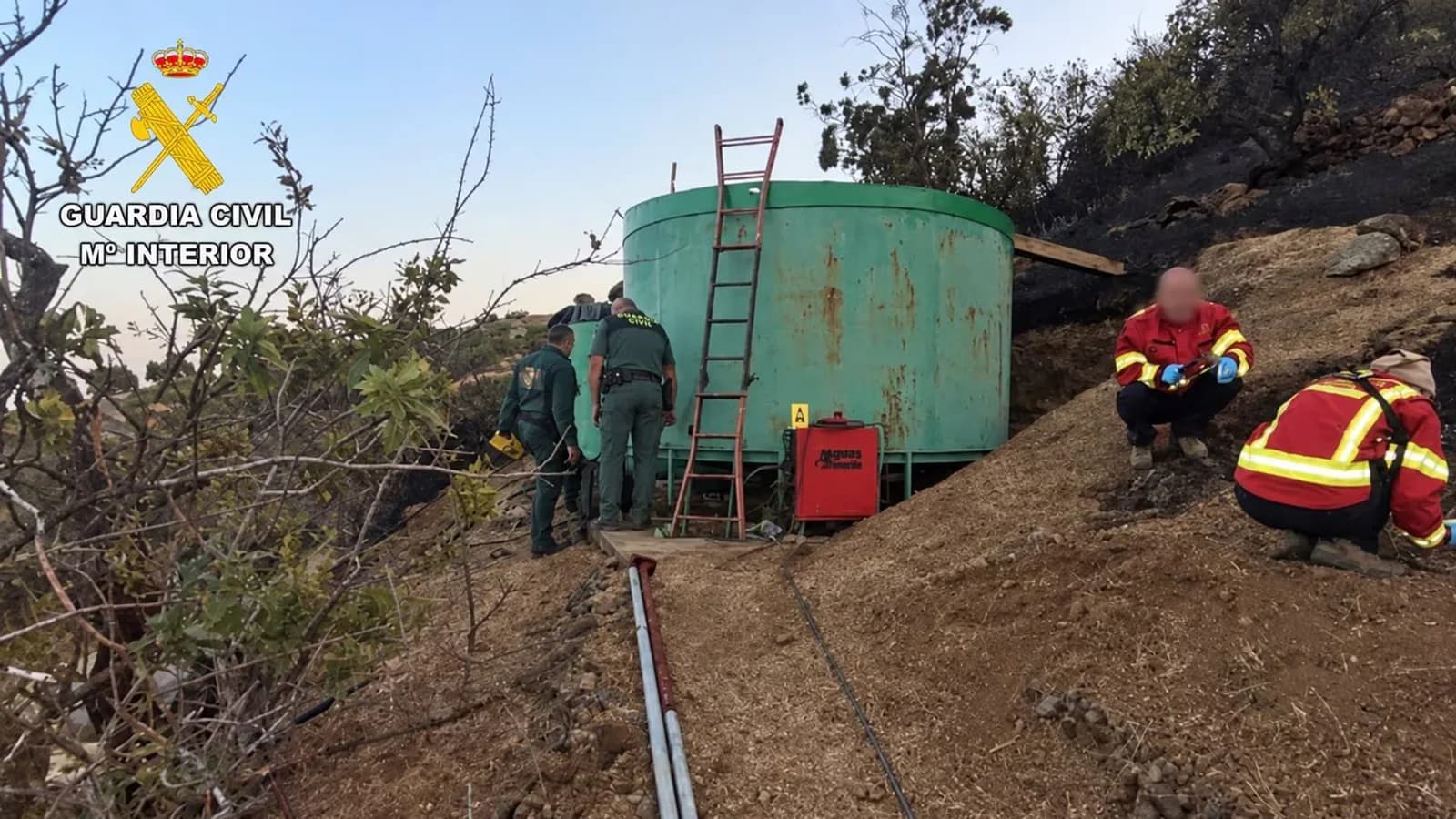 Tres personas, investigadas por un incendio forestal en Cazadores, Gran Canaria