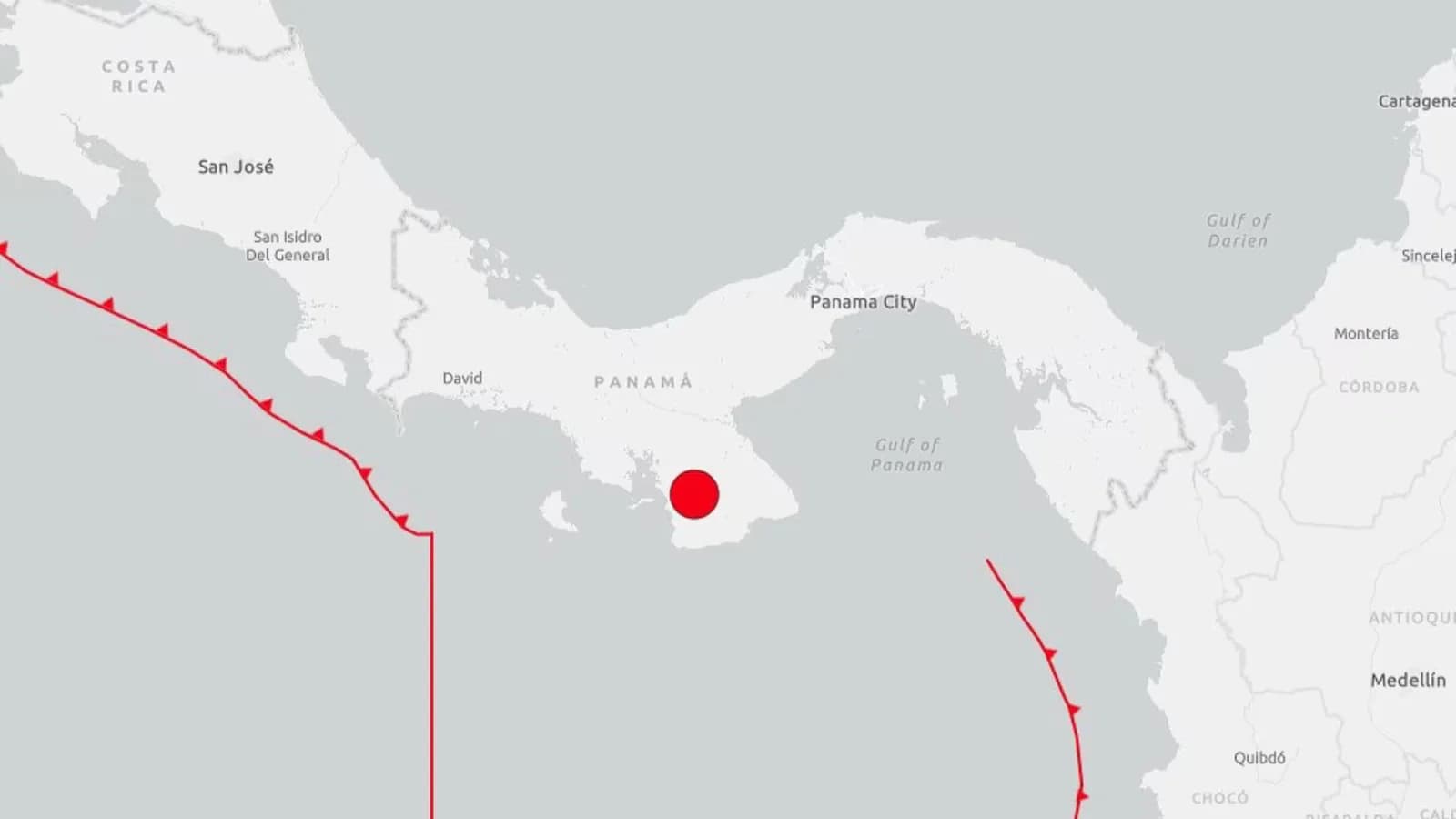 Un terremoto de magnitud 7,6 sacudió el centro-sur de Panamá