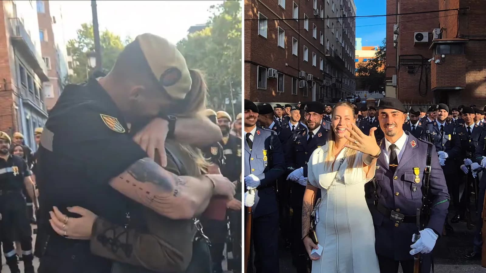 Dos militares pidieron matrimonio durante el desfile del 12 de Octubre en Madrid