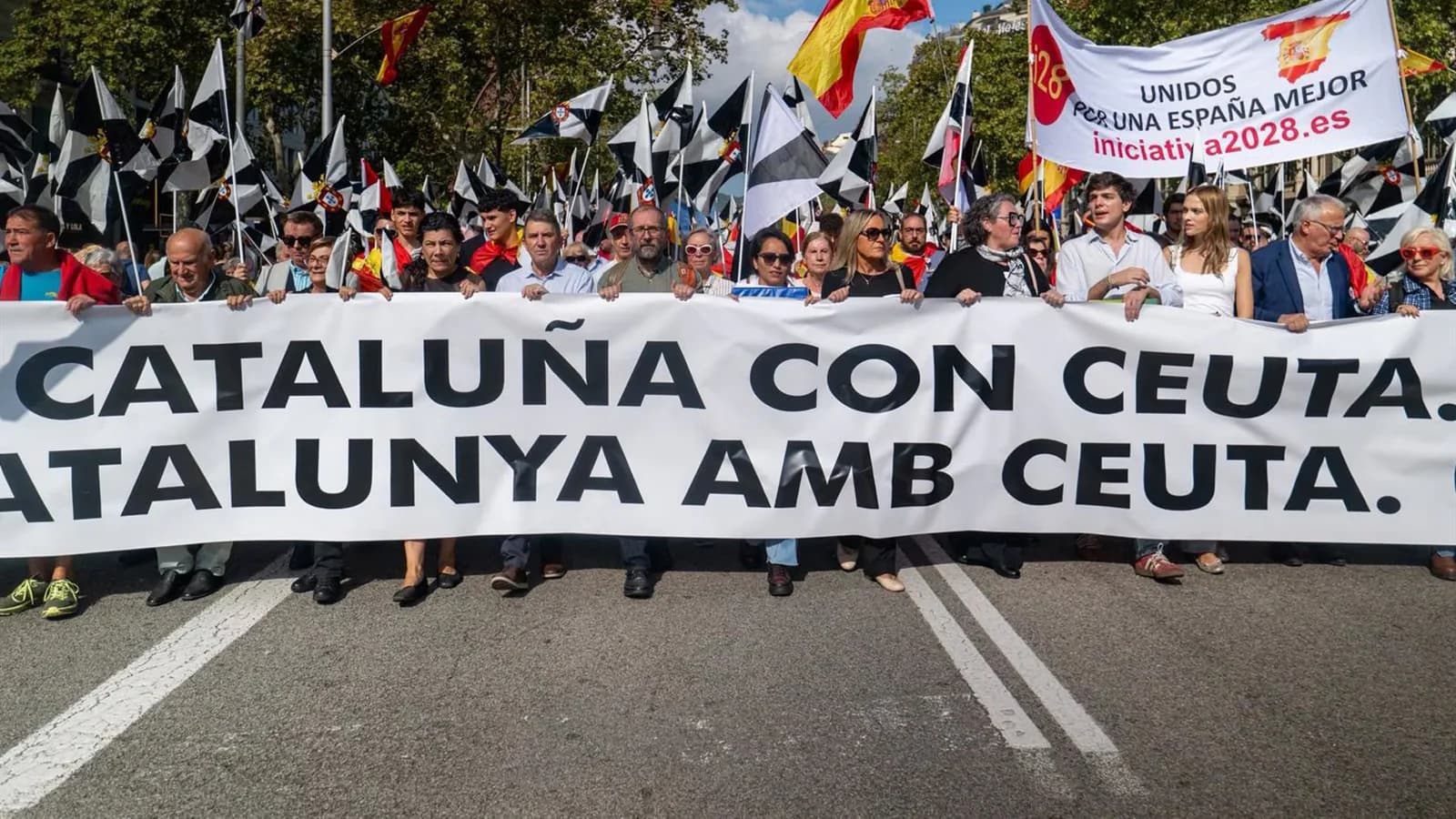 Unos 1.700 manifestantes participaron en Barcelona de una marcha por Ceuta