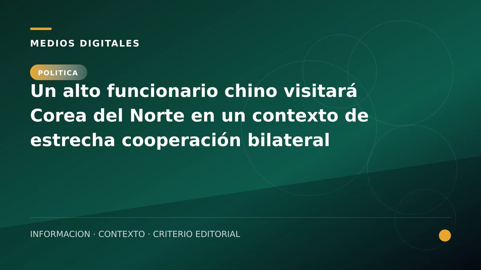 Un alto funcionario chino visitará Corea del Norte en un contexto de estrecha cooperación bilateral