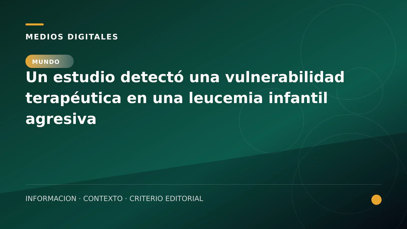Un estudio detectó una vulnerabilidad terapéutica en una leucemia infantil agresiva