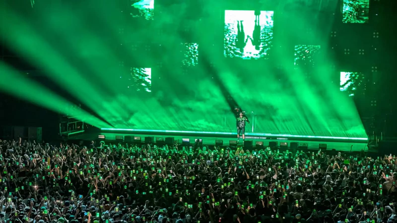 Feid convirtió el Movistar Arena de Madrid en una marea verde