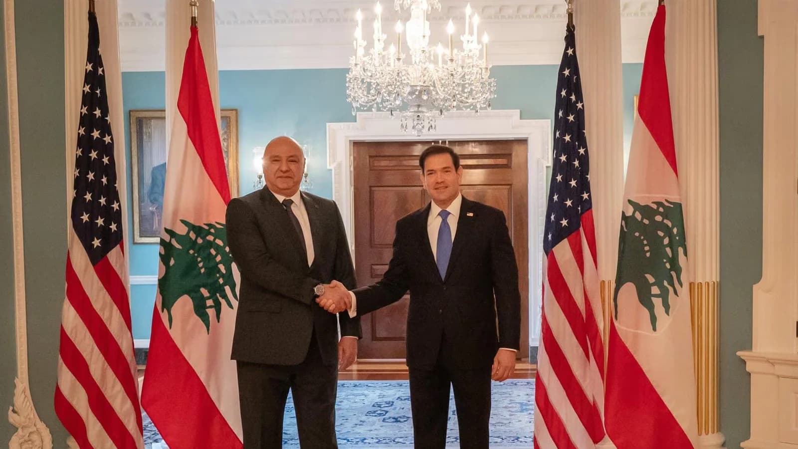 Rubio destacó la “valentía” de Joseph Aoun durante su visita a Washington