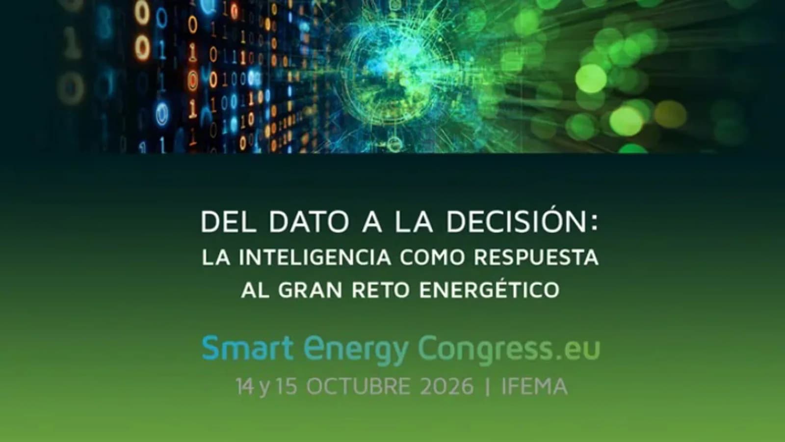 Smart Energy Congress 2026 analizará el uso de datos para mejorar la eficiencia energética