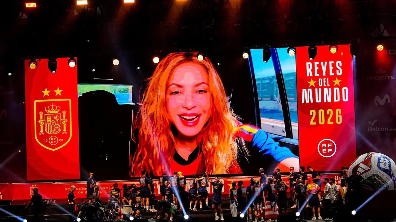 Shakira felicitó a España por el Mundial 2026 durante la celebración en Madrid