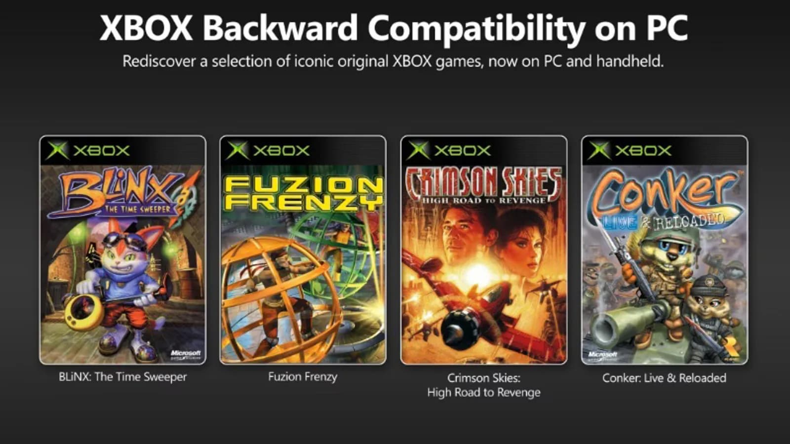 Xbox habilita cuatro juegos clásicos para PC y portátiles con Windows