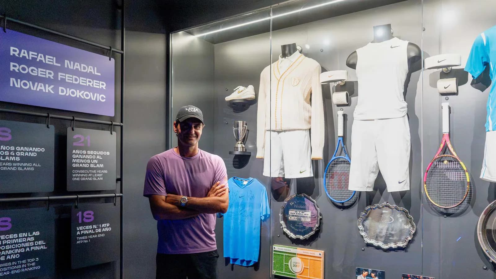 Roger Federer recorrió el renovado museo de Rafa Nadal en Mallorca