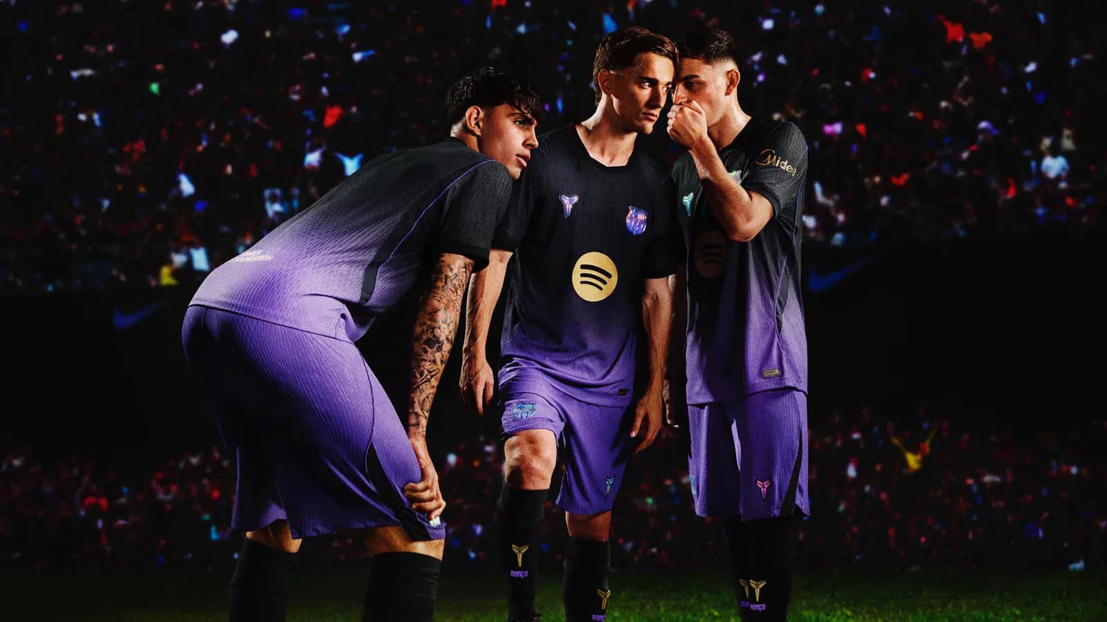 El Barça presentó su segunda camiseta, inspirada en el púrpura de Kobe Bryant