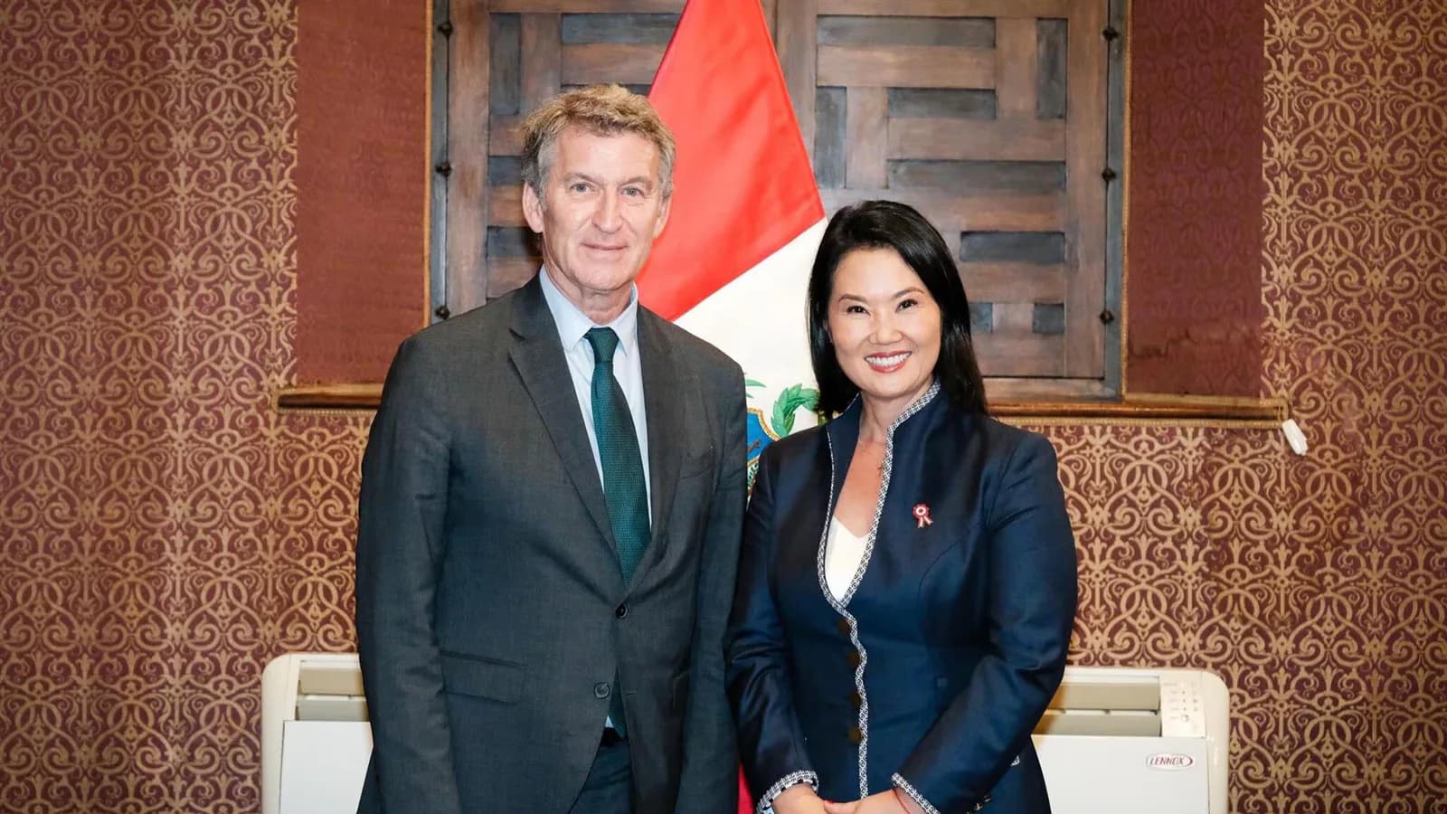 Feijóo se reunió con Keiko Fujimori antes de su asunción en Perú