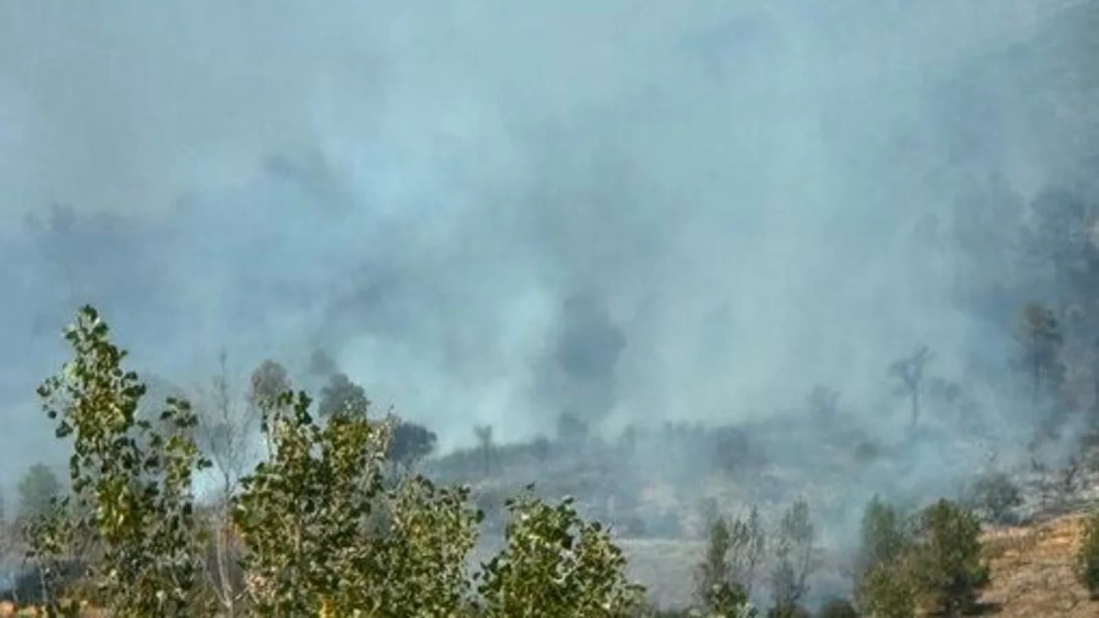 El incendio de Casas de Millán continúa activo, aunque perdió intensidad
