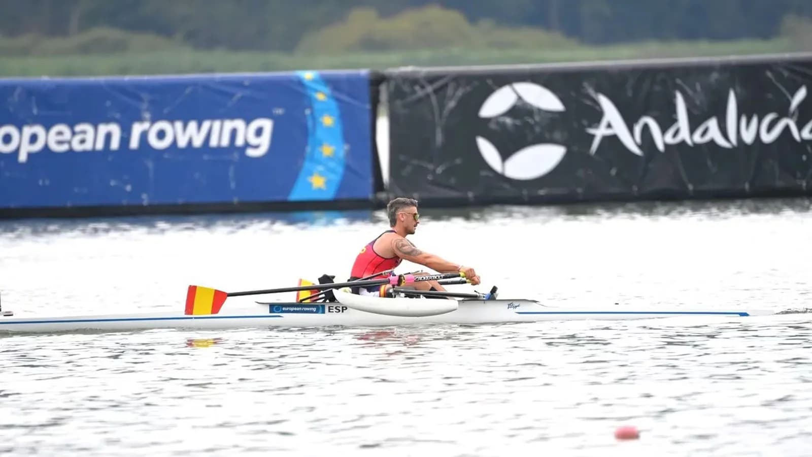 Javier García ganó la final B y terminó séptimo en el Europeo de remo
