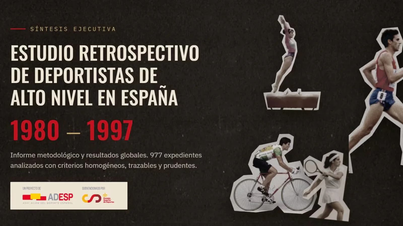 ADESP identifica 977 expedientes de deportistas españoles de alto nivel entre 1980 y 1997