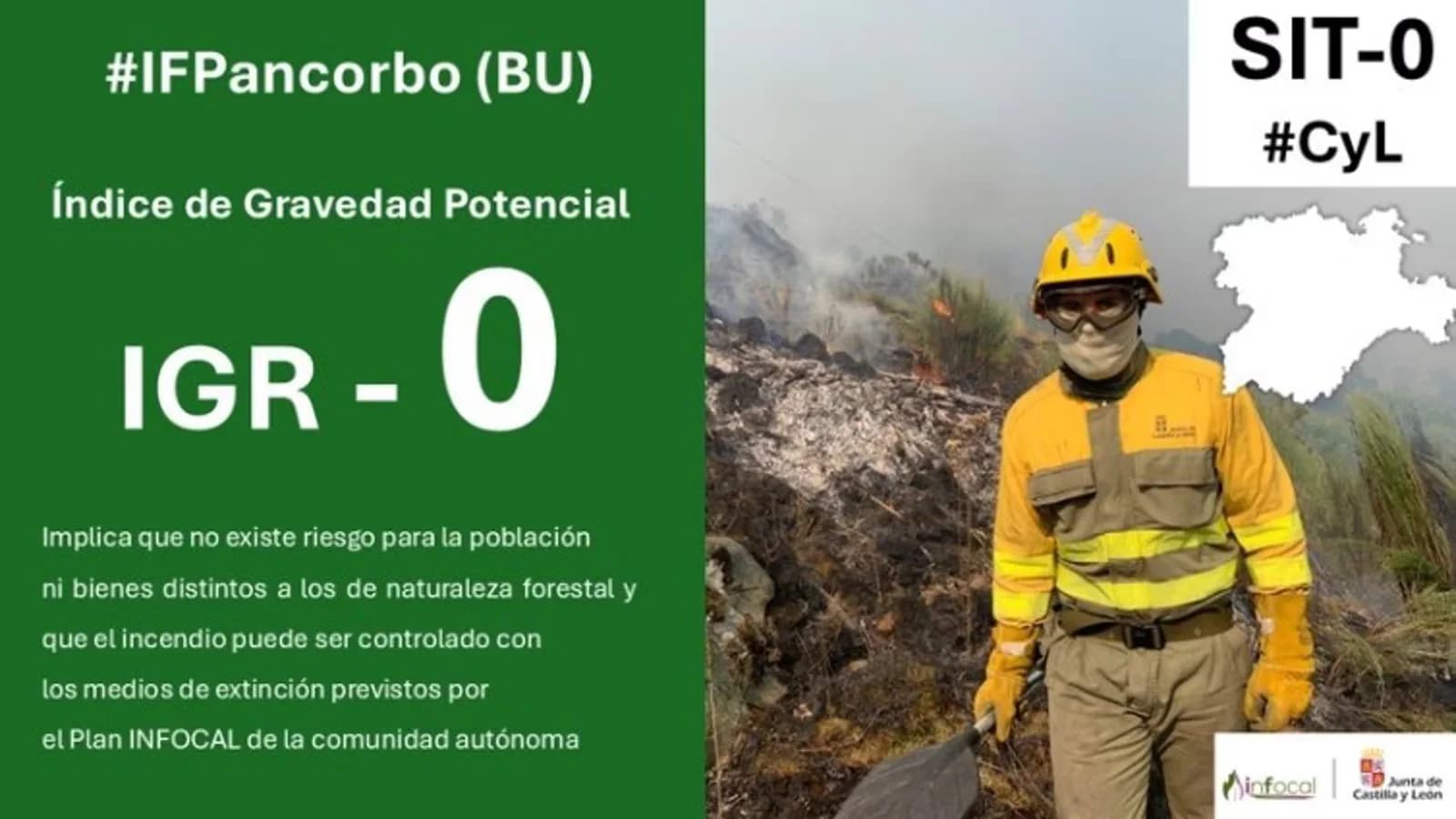 Controlan un incendio forestal en Pancorbo tras alcanzar el nivel de gravedad 2