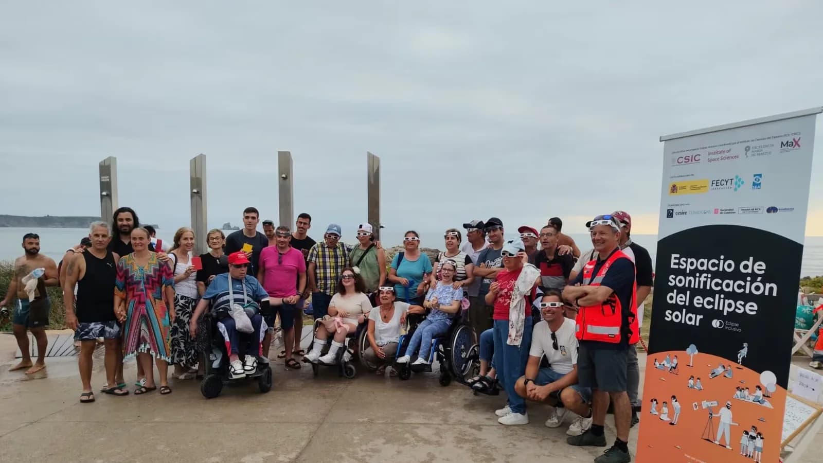 Personas con discapacidad vivieron el eclipse solar en Valdearenas