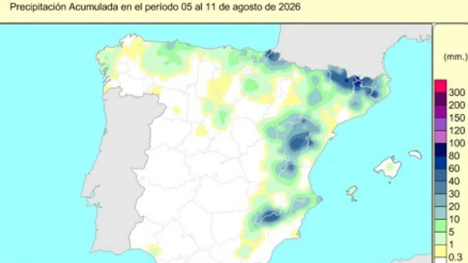 España acumula 620 litros de lluvia y supera en un 7% el promedio habitual