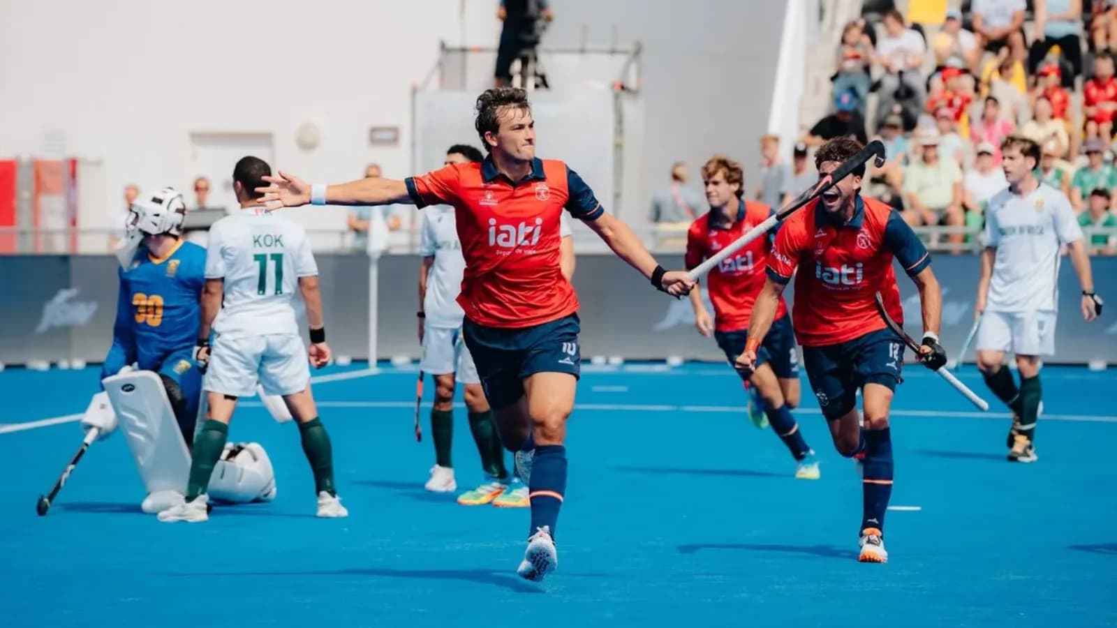 España debutó con un triunfo por 3-1 ante Sudáfrica en el Mundial de hockey