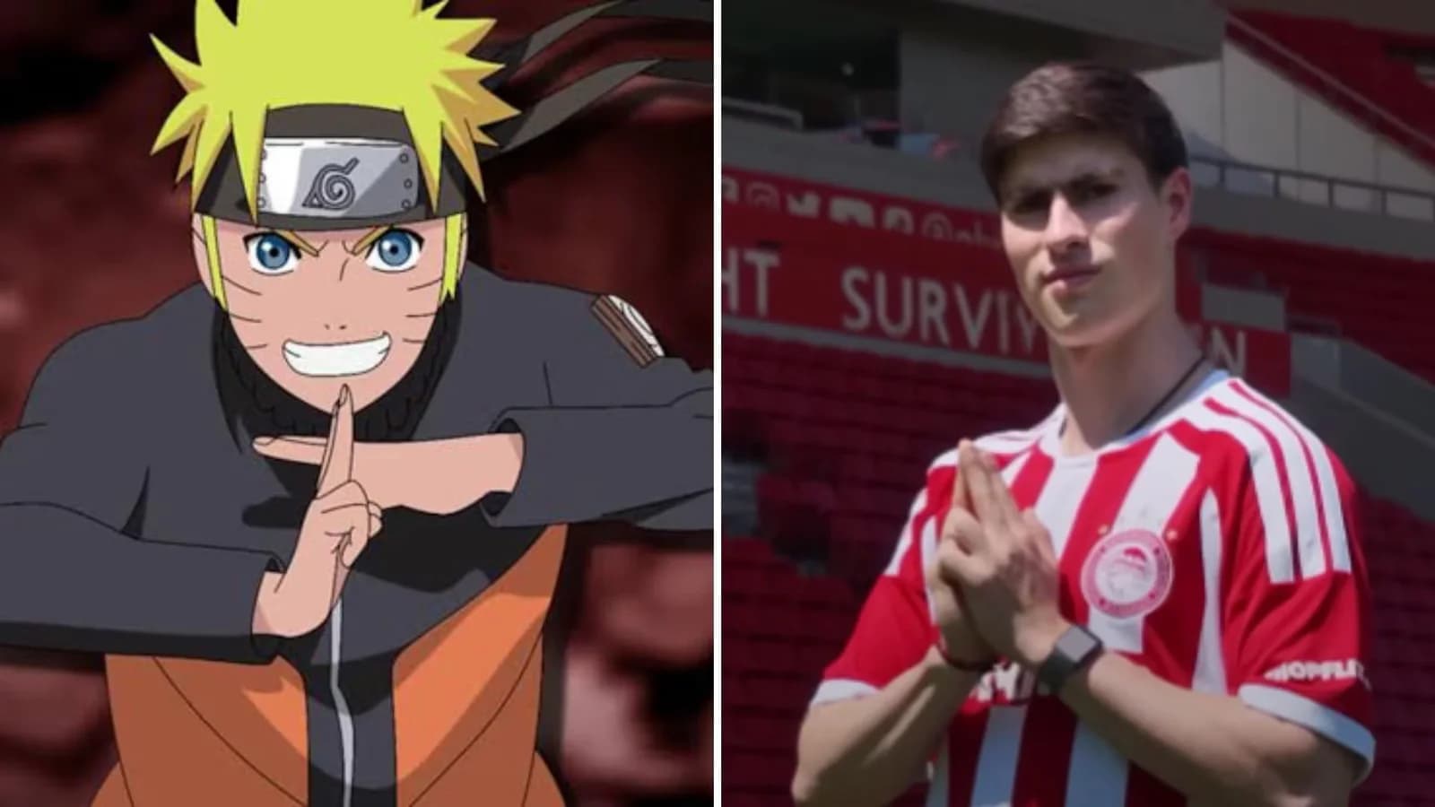 La presentación de la Hormiga González en Olympiacos tuvo un guiño a Naruto