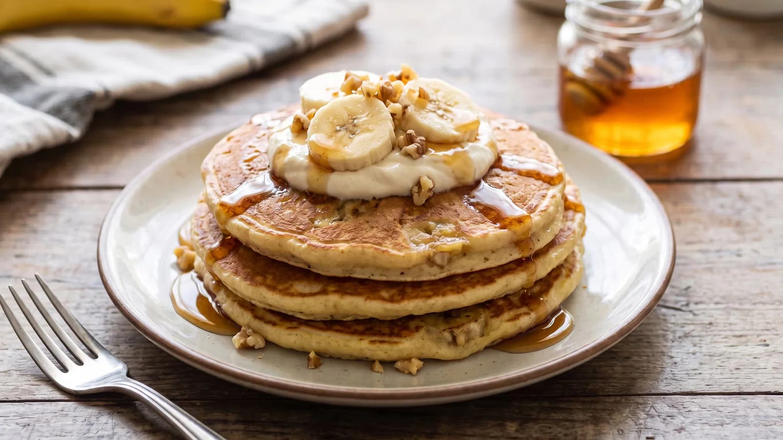 Hot cakes de plátano sin harina: receta rápida con dos ingredientes