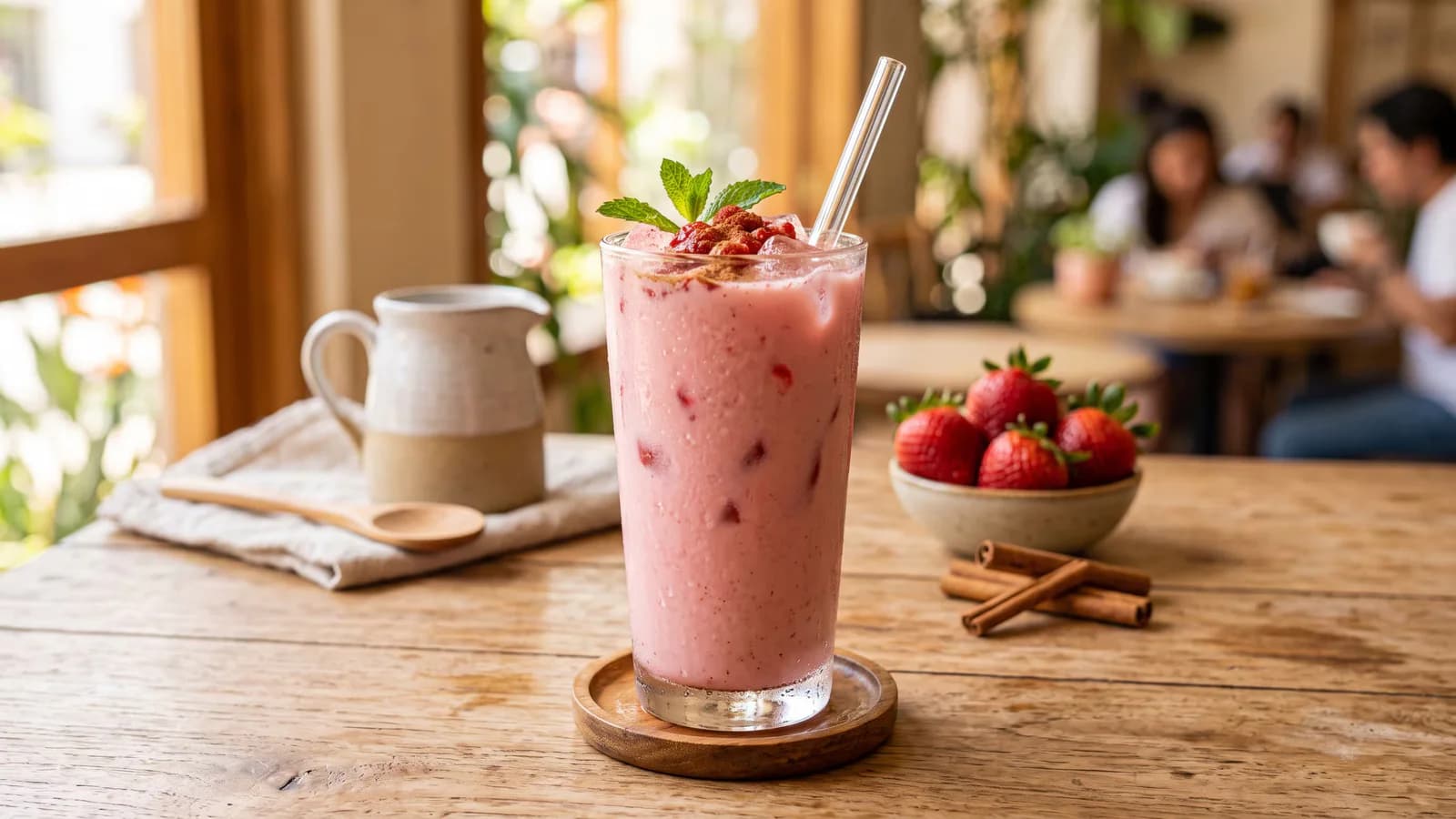 Cómo preparar agua de horchata de fresa, una bebida fresca y cremosa