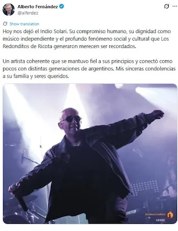 Murió el Indio Solari: la conmoción en vivo de Mario Pergolini