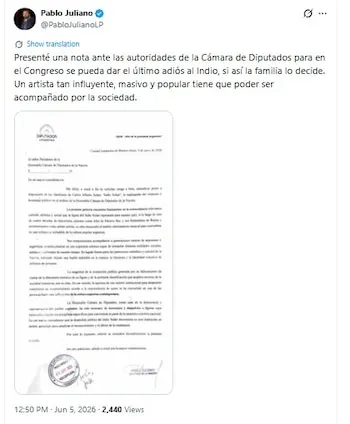 Un diputado de la UCR le pidió a Martin Menem habilitar el Congreso para despedir al Indio Solari